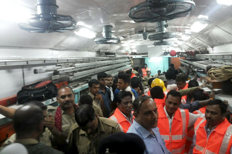 Two Trains Derail in India