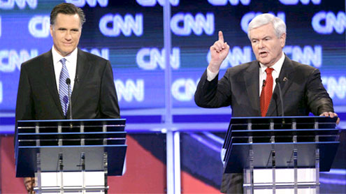 Mitt Romney and Gingrich