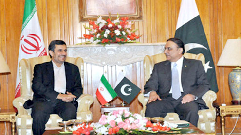 Zardari, Ahmadinejad bilateral ties
