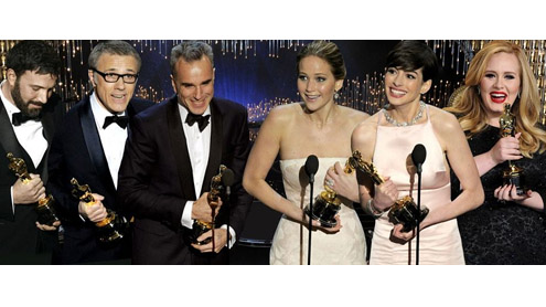 Anne Hathaway, Daniel Day-Lewis, Ben Affleck and Jennifer Lawrence win big at Oscars