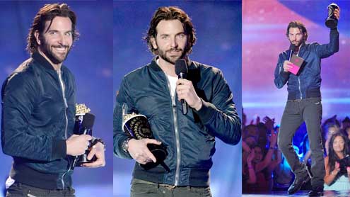 Bradley Cooper takes home Best Male at MTV Movie Awards