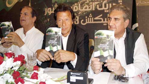 PTI unveils 12-point election manifesto