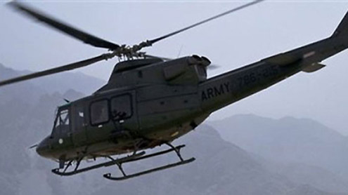 Helicopter attacked militant