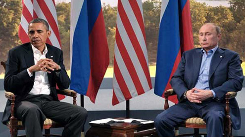 Barack Obama and Vladimir Putin
