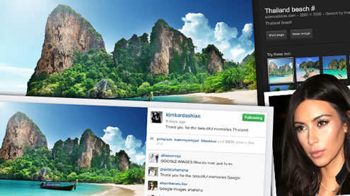 Kim Kardashian Posted Google Image Thailand Beach