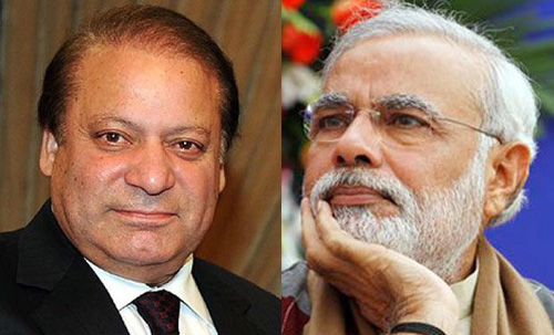 Nawaz Sharif and Narendra Modi photos