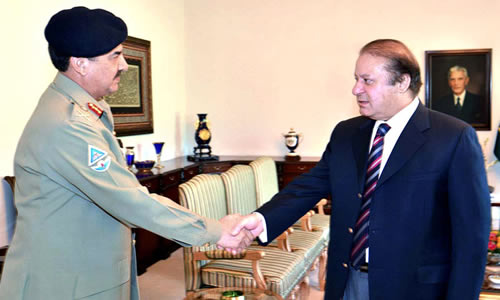 PM Nawaz meets Chief of Army Staff