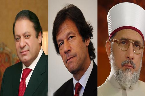 nawaz sharif tahir qadri and imran khan