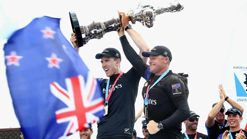 OMEGA Celebrates As Emirates Team New Zealand Wins The America’s Cup