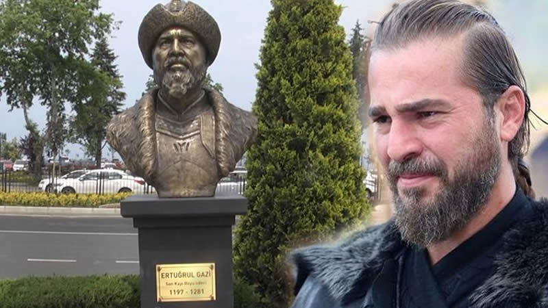 Ertugrul’s Statue bearing Resemblance to Engin Altan Removed in Turkey