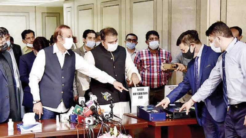 Preliminary Model of Electronic Voting Machine shown at Parliament House