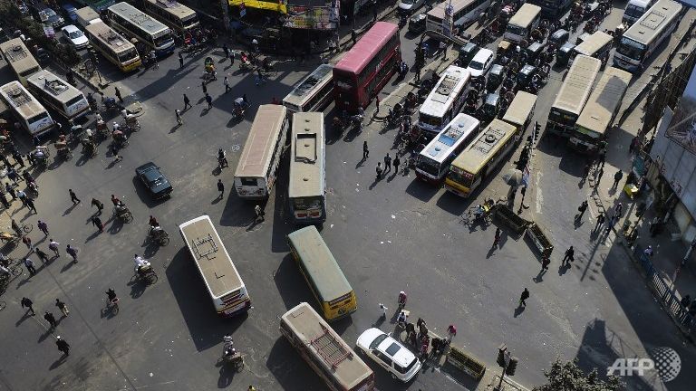 Bus Firebombed in Bangladesh